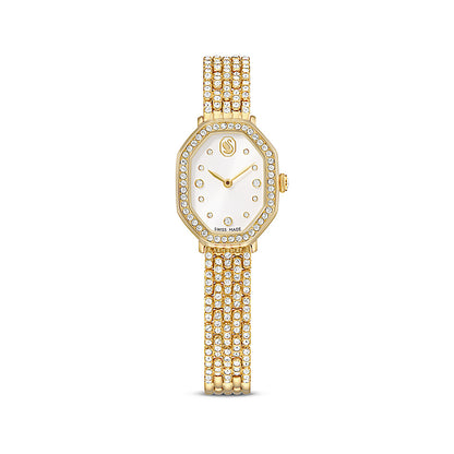 Reloj Dextera octagon, Fabricado en Suiza, Brazalete de metal, Tono dorado, Acabado tono oro