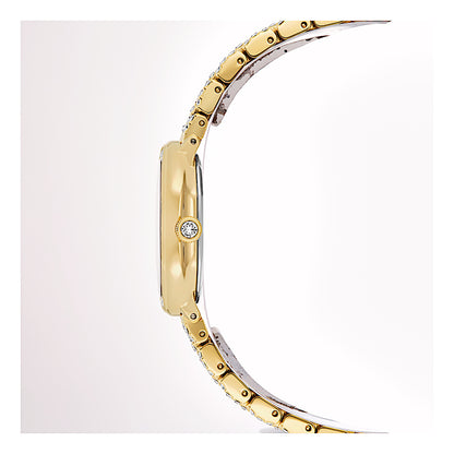 Reloj Dextera octagon, Fabricado en Suiza, Brazalete de metal, Tono dorado, Acabado tono oro