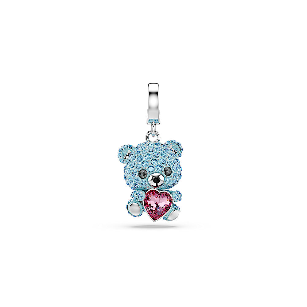 Charm Idyllia, Tallas mixtas, Osito, Azul, Baño de rodio