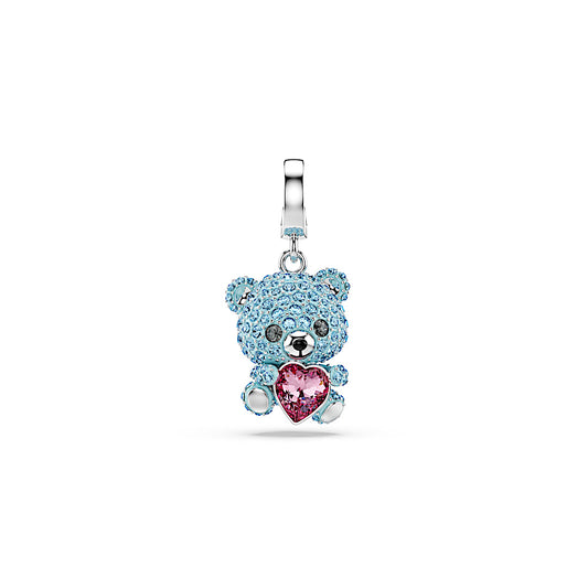 Charm Idyllia, Tallas mixtas, Osito, Azul, Baño de rodio