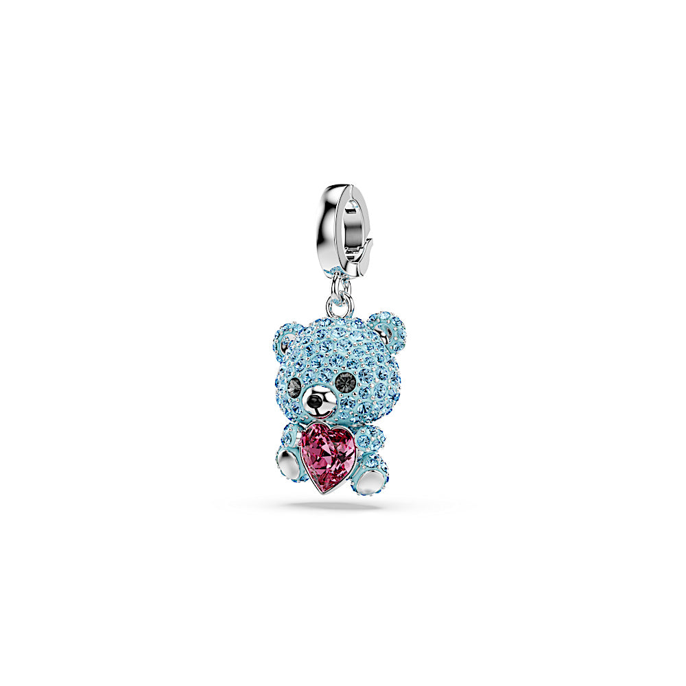 Charm Idyllia, Tallas mixtas, Osito, Azul, Baño de rodio