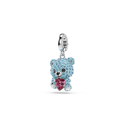 Charm Idyllia, Tallas mixtas, Osito, Azul, Baño de rodio