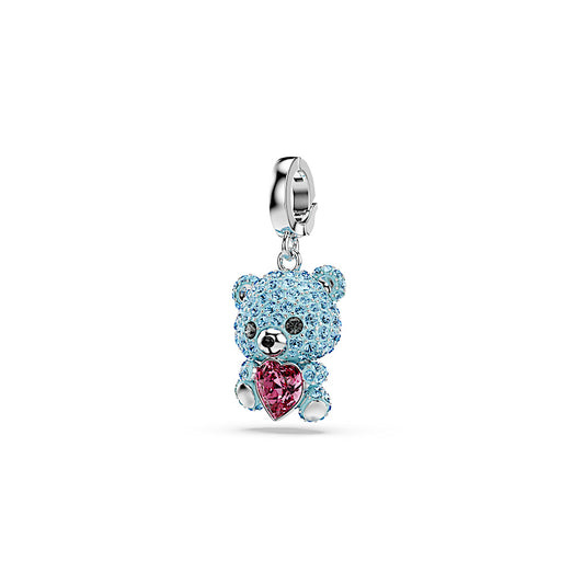 Charm Idyllia, Tallas mixtas, Osito, Azul, Baño de rodio