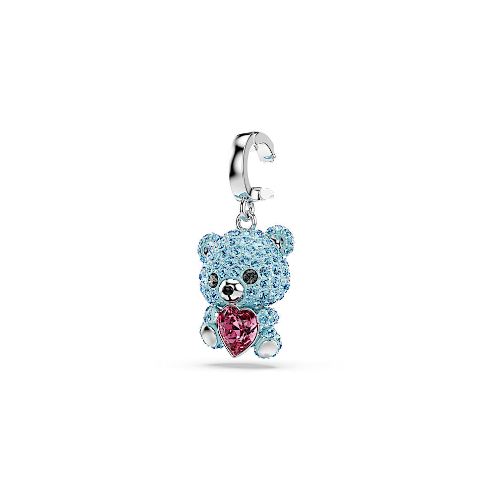Charm Idyllia, Tallas mixtas, Osito, Azul, Baño de rodio