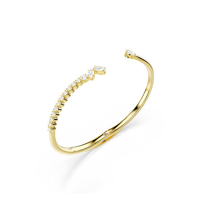 Brazalete Mesmera, Tallas mixtas, Blanco, Acabado en oro de 18 quilates