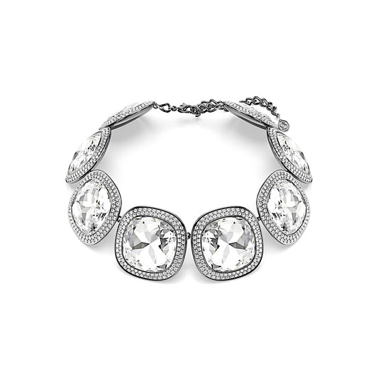Gargantilla Una Angelic, Talla cojin, Blanca, Baño de rutenio