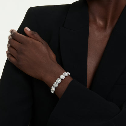 Pulsera Una Angelic, Talla cojin, Blanca, Baño de rodio