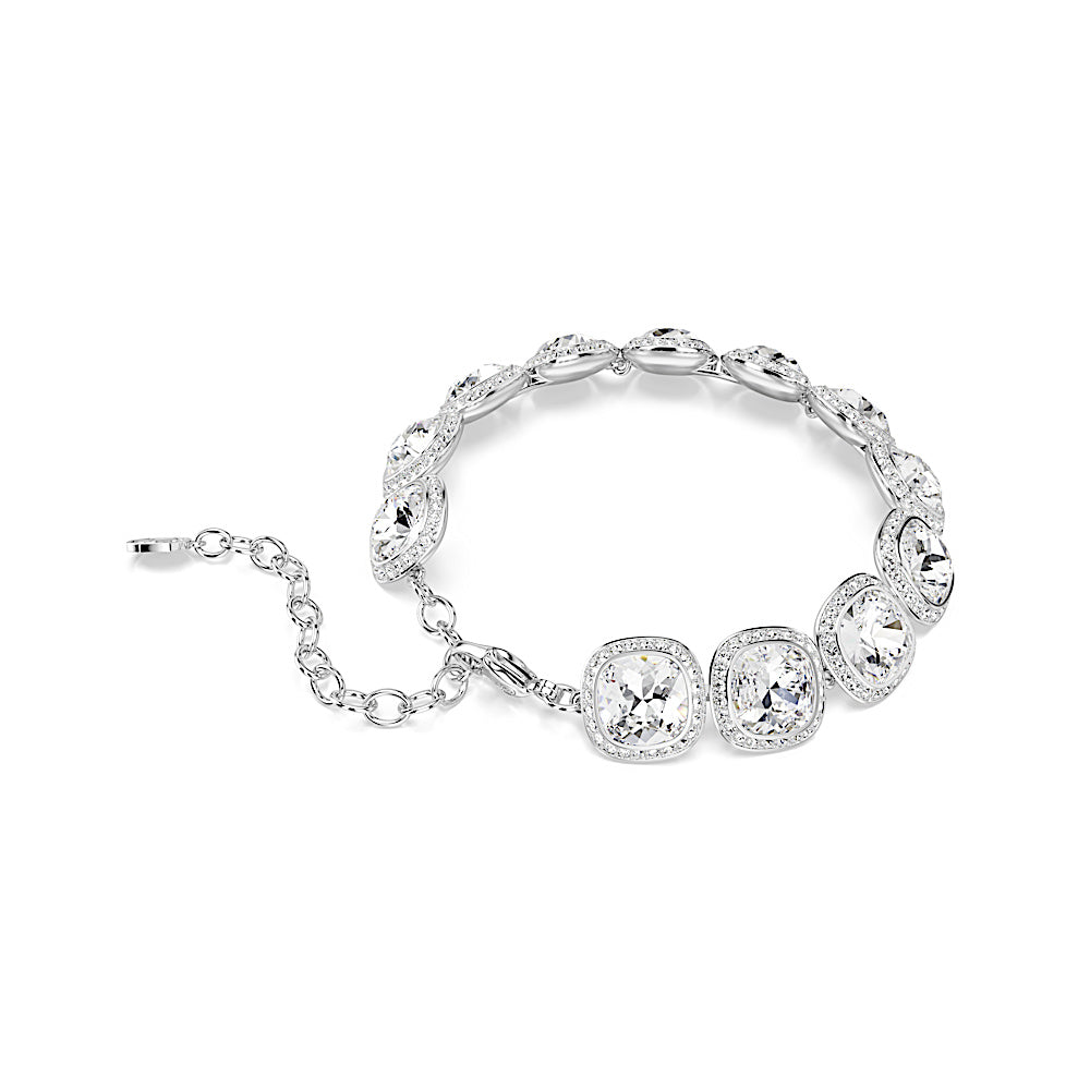Pulsera Una Angelic, Talla cojin, Blanca, Baño de rodio