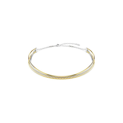 Collar Hyperbola, Talla redonda, Blanco, Combinación de acabados metálicos