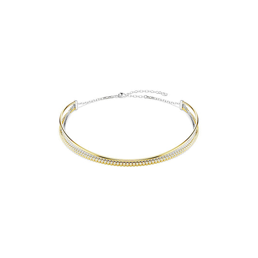 Collar Hyperbola, Talla redonda, Blanco, Combinación de acabados metálicos