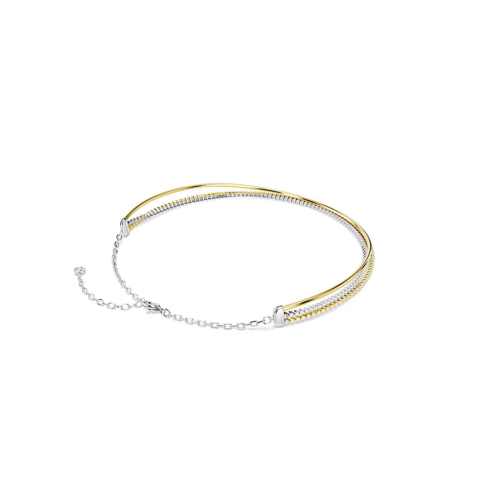 Collar Hyperbola, Talla redonda, Blanco, Combinación de acabados metálicos