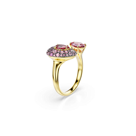 Anillo de cóctel Sublima, Talla pera, Rojo, Acabado en oro de 18 quilates