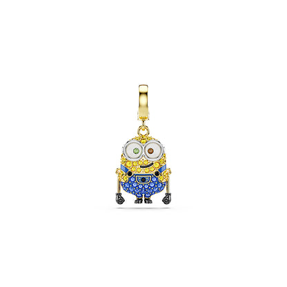 Charm Minions Bob, Pavé, Multicolor, Baño tono oro