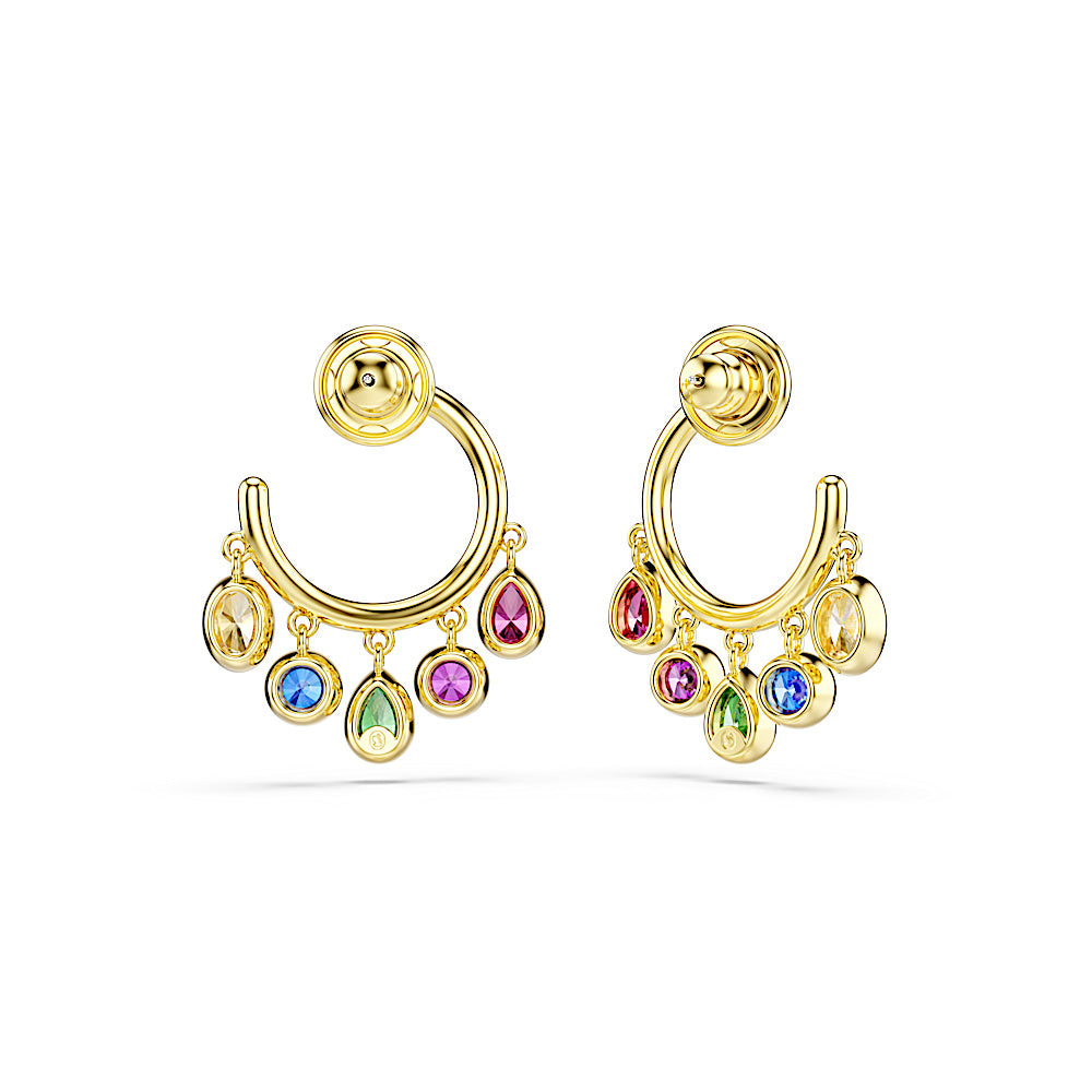 Pendientes de aro Imber, Tallas mixtas, Multicolores, Acabado en oro de 18 quilates