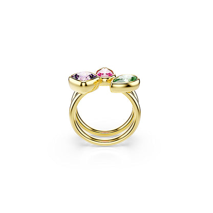 Anillo de cóctel Imber, Conjunto (2), Tallas mixtas, Multicolor, Acabado en oro de 18 quilates