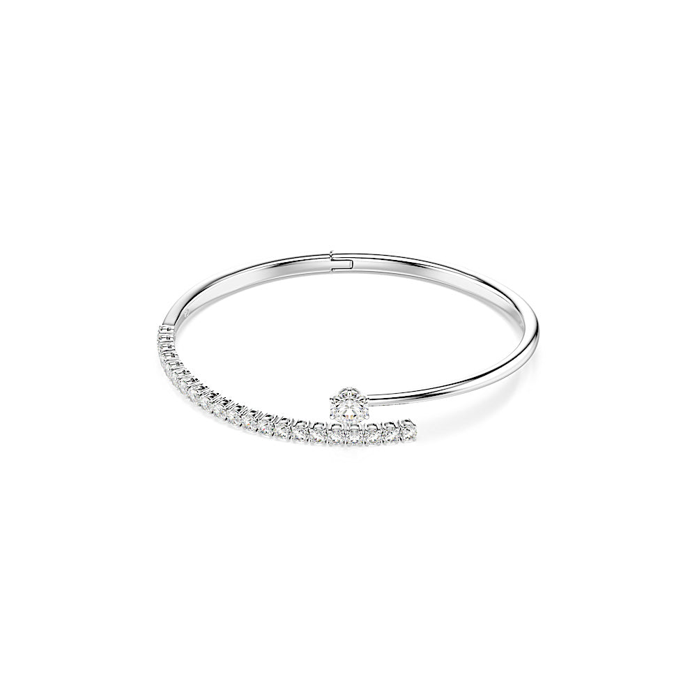 Brazalete Matrix, Talla redonda, Blanco, Baño de rodio