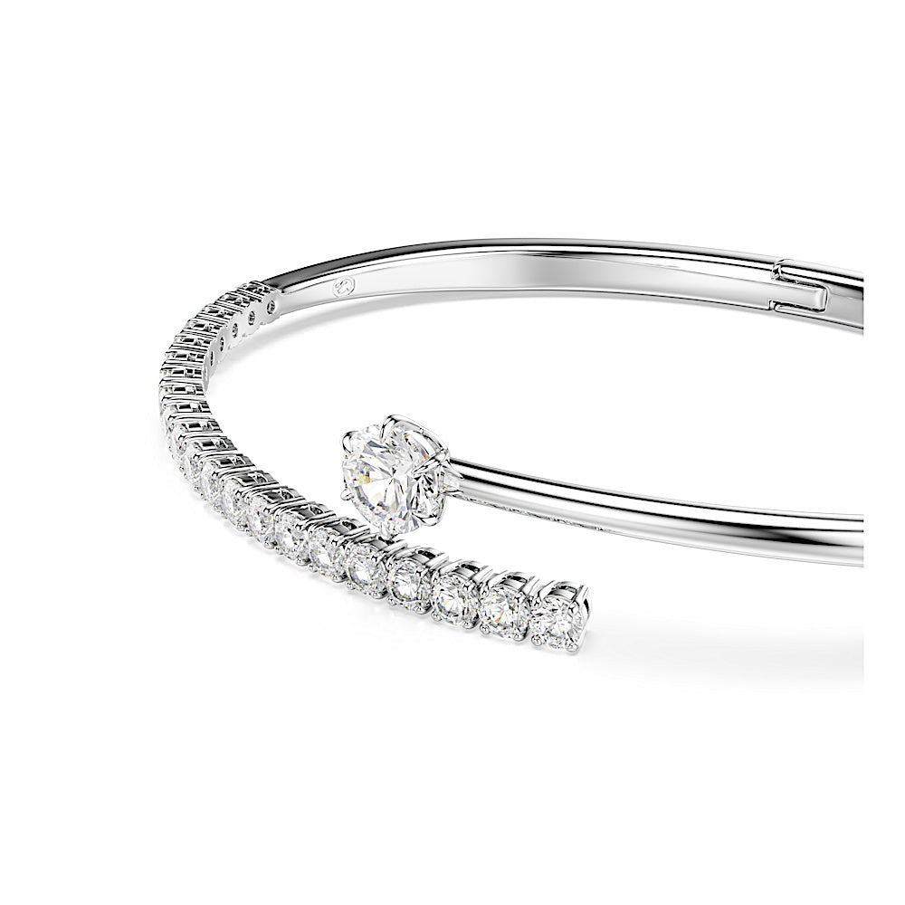 Brazalete Matrix, Talla redonda, Blanco, Baño de rodio