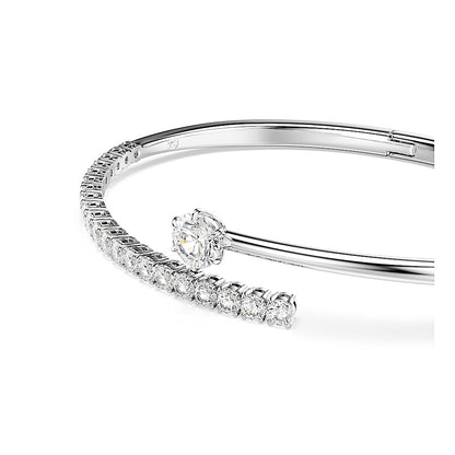 Brazalete Matrix, Talla redonda, Blanco, Baño de rodio