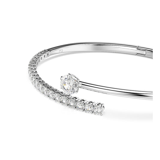 Brazalete Matrix, Talla redonda, Blanco, Baño de rodio