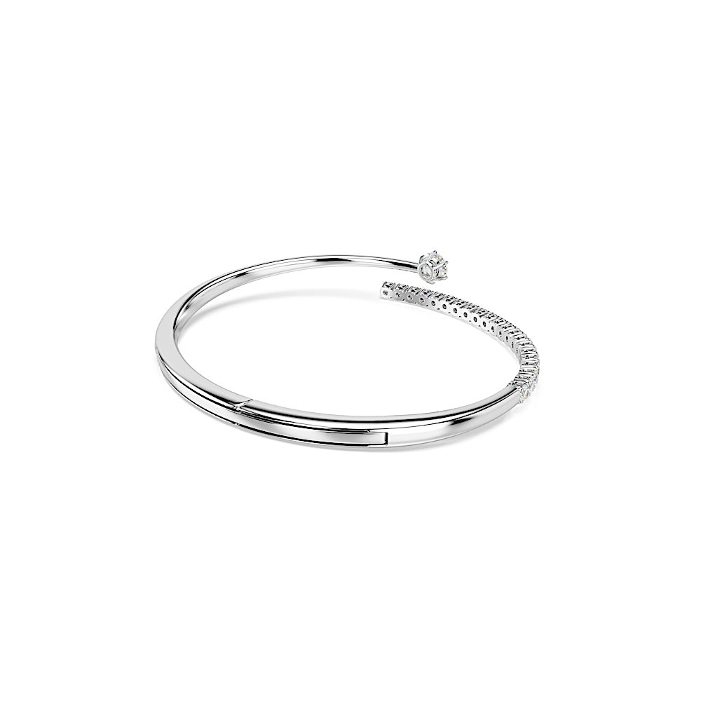 Brazalete Matrix, Talla redonda, Blanco, Baño de rodio