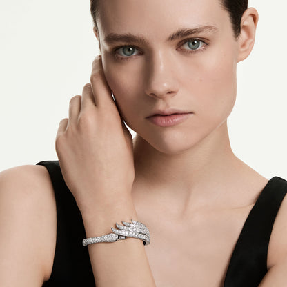 Brazalete Vienna, Tallas mixtas, Cisne, Blanco, Baño de rodio