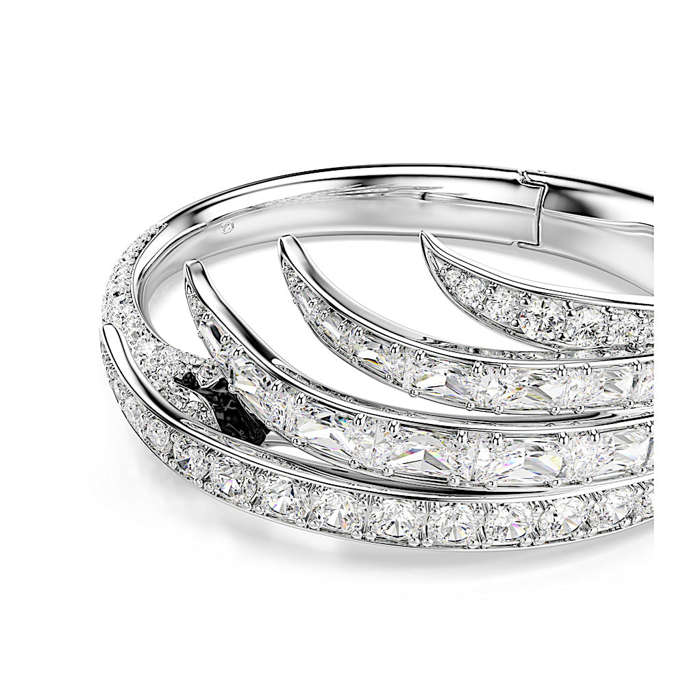 Brazalete Vienna, Tallas mixtas, Cisne, Blanco, Baño de rodio