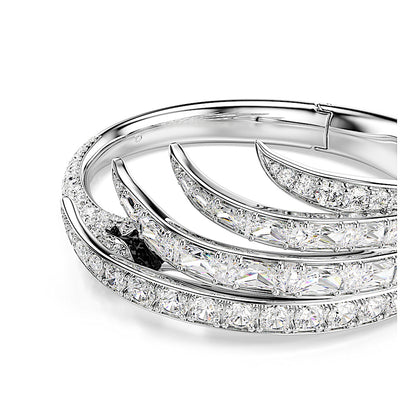 Brazalete Vienna, Tallas mixtas, Cisne, Blanco, Baño de rodio