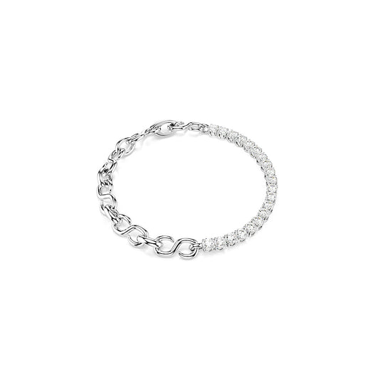 Pulsera Matrix, Talla redonda, Blanca, Baño de rodio