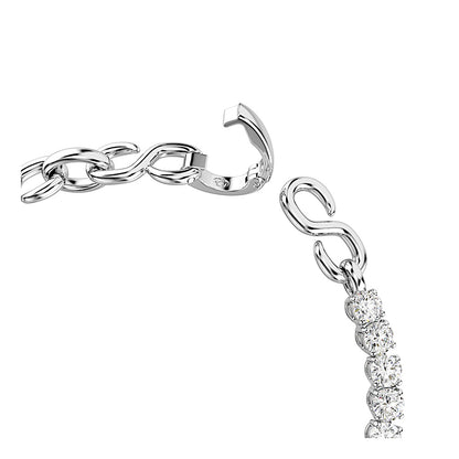 Pulsera Matrix, Talla redonda, Blanca, Baño de rodio