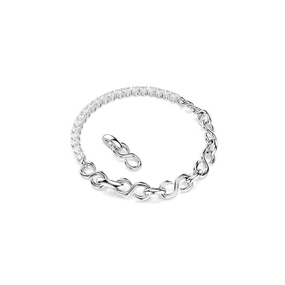 Pulsera Matrix, Talla redonda, Blanca, Baño de rodio