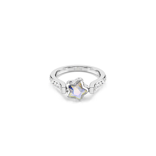 Anillo Chroma, Tallas mixtas, Estrella, Blanco, Baño de rodio