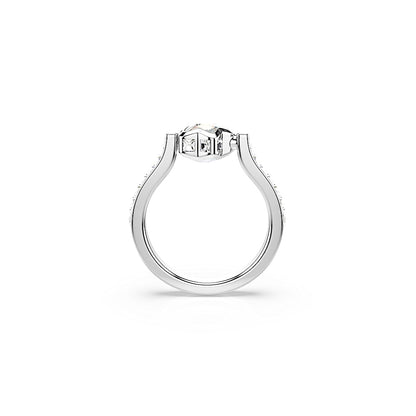 Anillo Chroma, Tallas mixtas, Estrella, Blanco, Baño de rodio