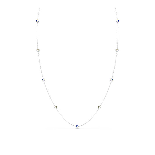 Collar Chroma, Estrella, Blanco, Baño de rodio