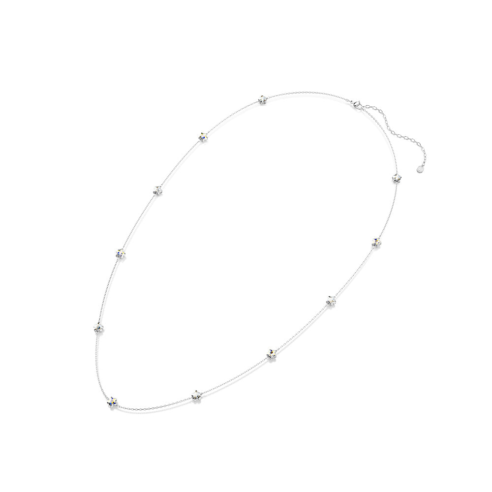 Collar Chroma, Estrella, Blanco, Baño de rodio