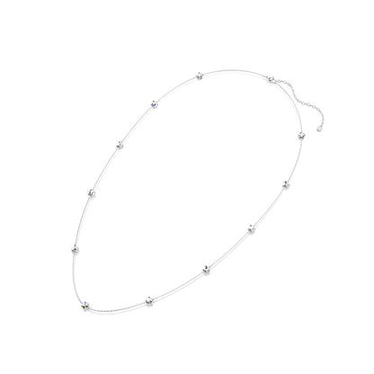 Collar Chroma, Estrella, Blanco, Baño de rodio
