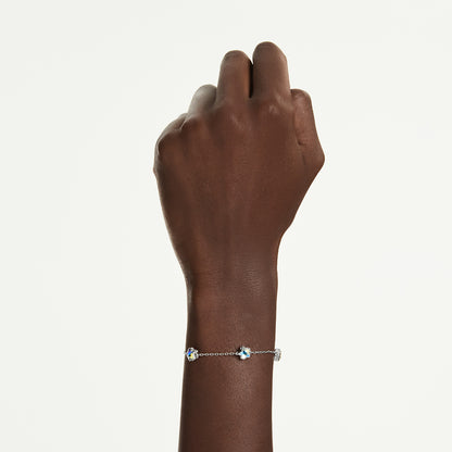 Pulsera Chroma, Estrella, Blanca, Baño de rodio