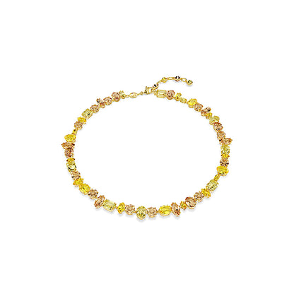 Collar Gema, Tallas mixtas, Amarillo, Acabado en oro de 18 quilates