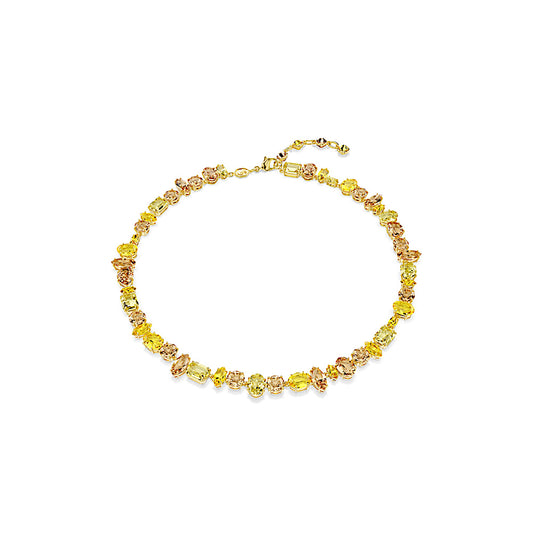 Collar Gema, Tallas mixtas, Amarillo, Acabado en oro de 18 quilates