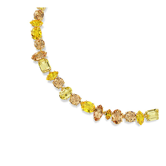 Collar Gema, Tallas mixtas, Amarillo, Acabado en oro de 18 quilates