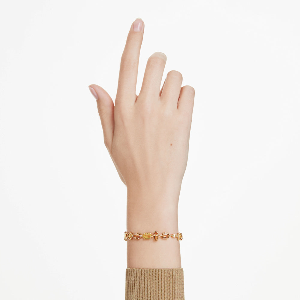 Pulsera Gema, Tallas mixtas, Amarillo, Acabado en oro de 18 quilates