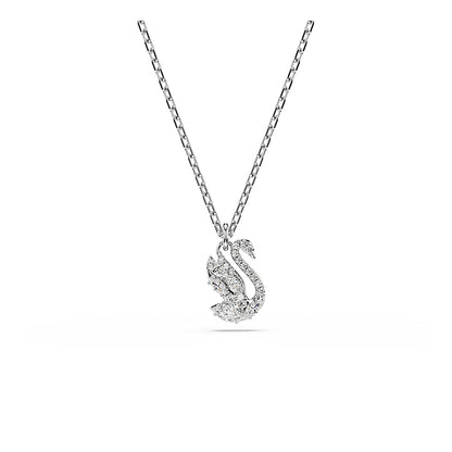 Colgante Swan, Tallas mixtas, Cisne, Blanco, Baño de rodio