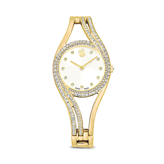 Reloj Hyperbola bangle, Fabricado en Suiza, Brazalete de metal, Tono dorado, Acabado tono oro