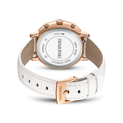 Reloj Matrix tennis chrono, Fabricado en Suiza, Correa de piel, Tono oro rosa, Acabado tono oro rosa