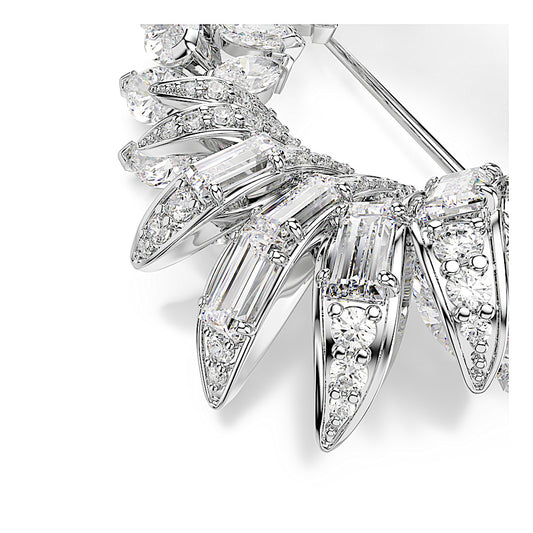 Broche Mesmera, Talla marquisa, Blanco, Baño de rodio