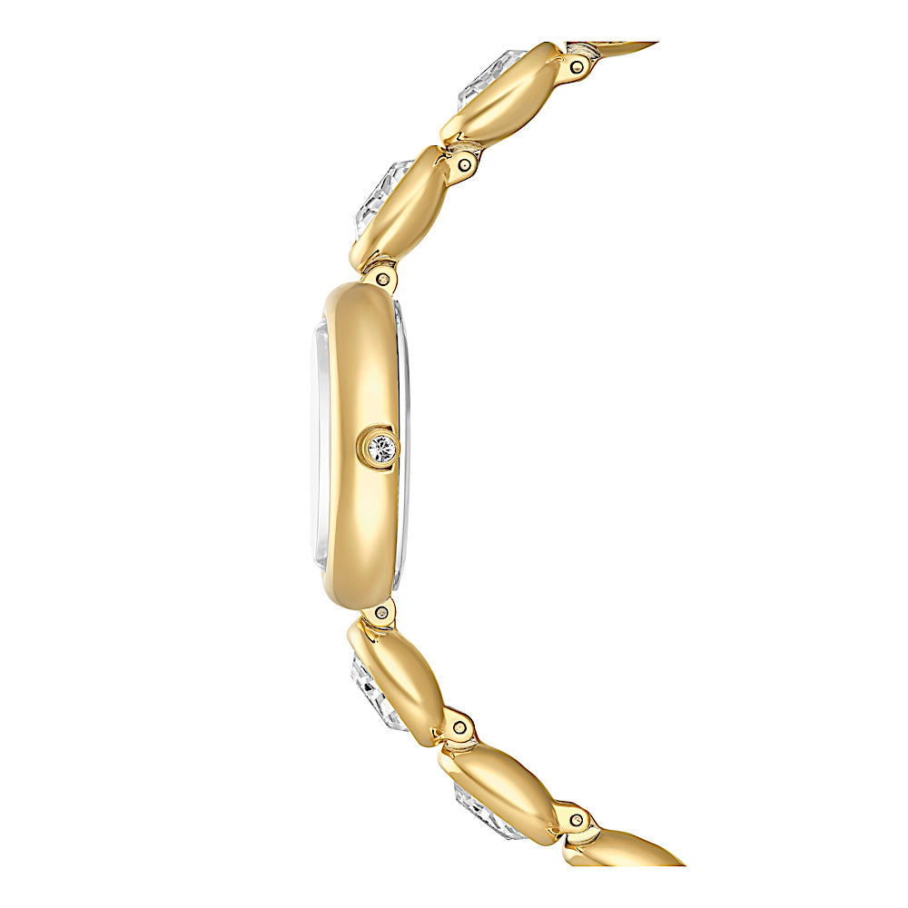 Reloj Imber oval, Fabricado en Suiza, Brazalete de metal, Tono dorado, Acabado tono oro