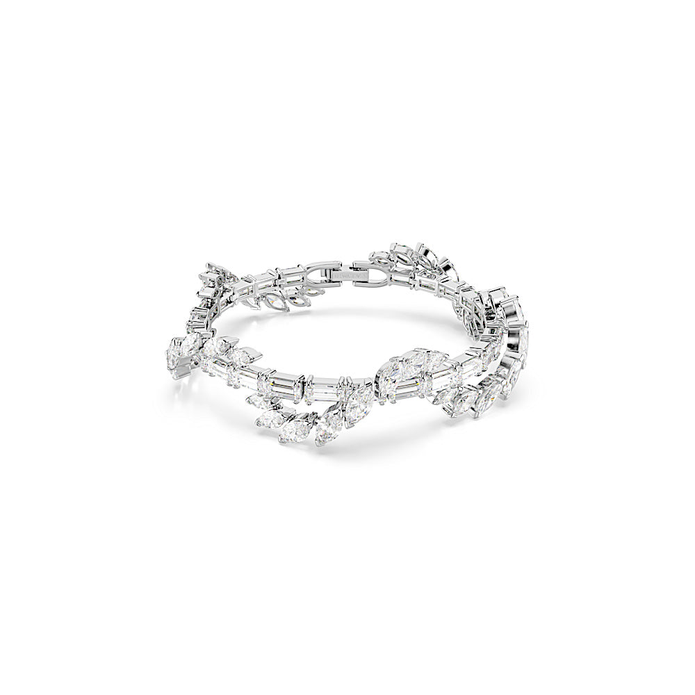 Pulsera Mesmera, Tallas mixtas, Blanca, Baño de rodio
