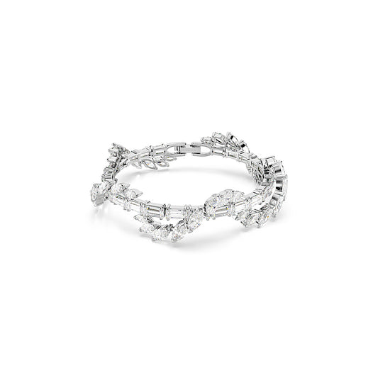 Pulsera Mesmera, Tallas mixtas, Blanca, Baño de rodio
