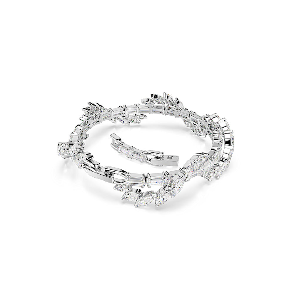 Pulsera Mesmera, Tallas mixtas, Blanca, Baño de rodio