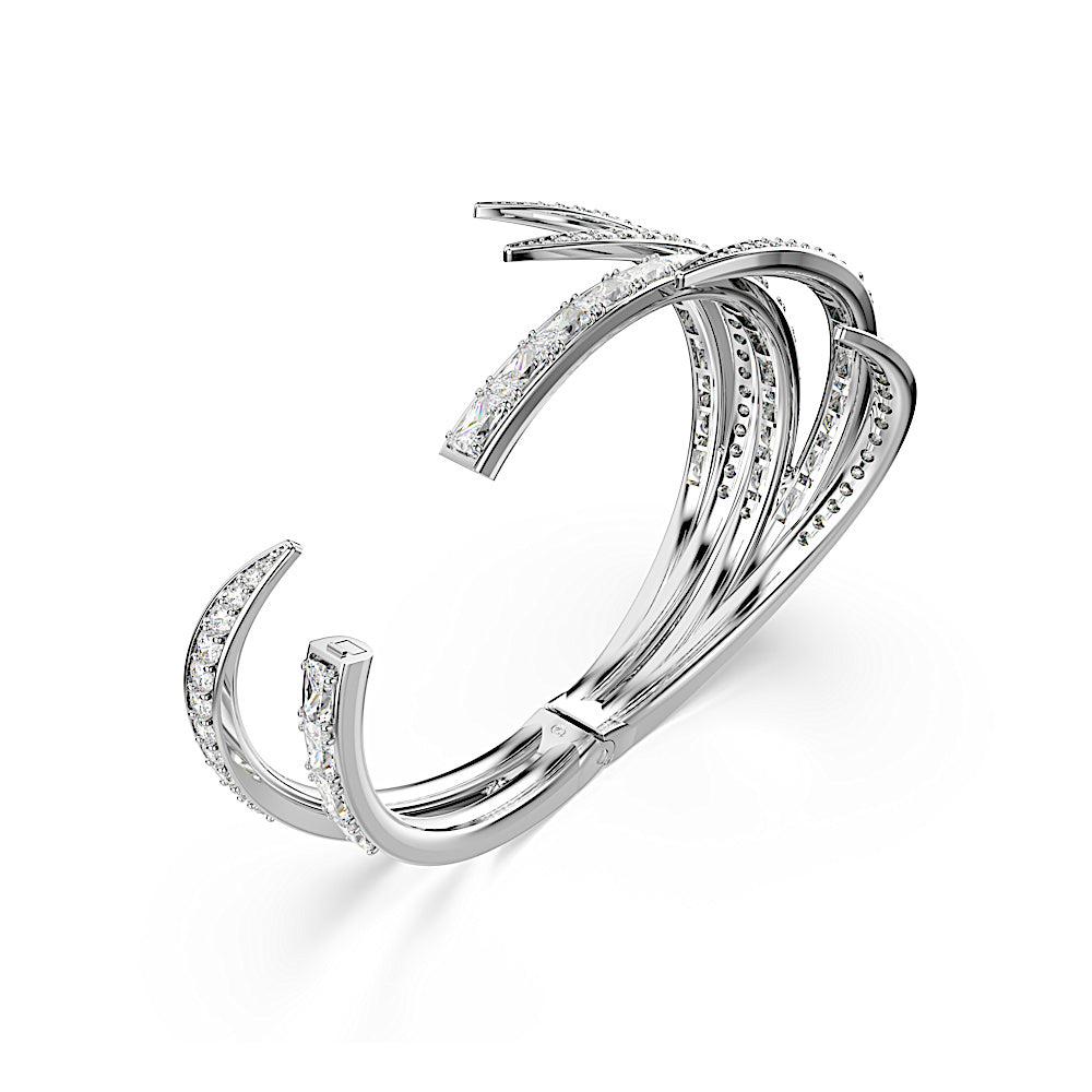 Brazalete Vienna, Tallas mixtas, Blanco, Baño de rodio