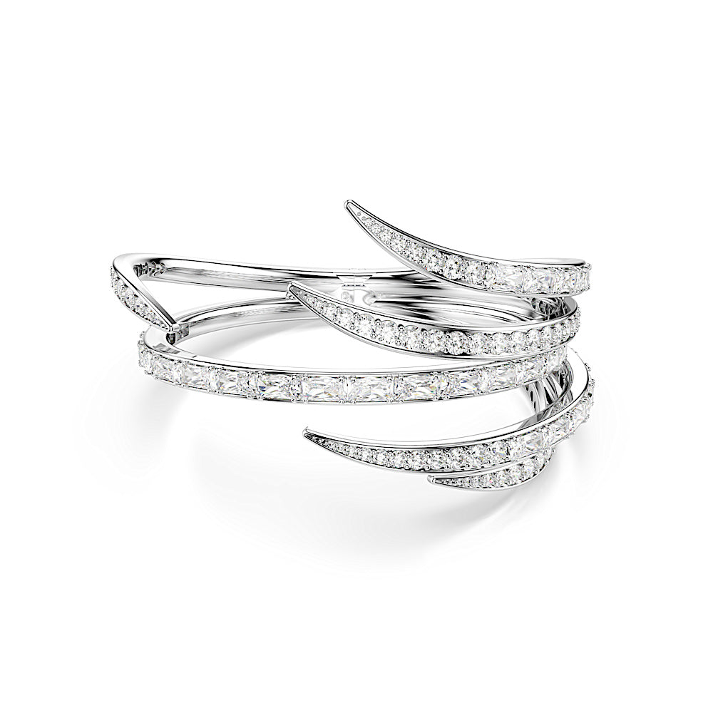 Brazalete Vienna, Tallas mixtas, Blanco, Baño de rodio